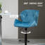 HOMCOM Bar Stools Luxurious Velvet-Touch Footrest Swivel Set Of 2-1204033100
