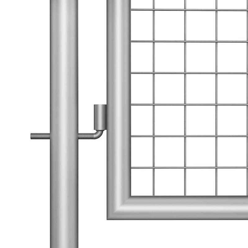 Barrière de jardin en acier vidaXL 157,5 x 29,5 po argent