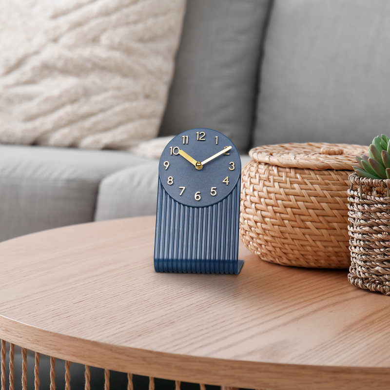 Horloge de table Groove Quartz, Bleu