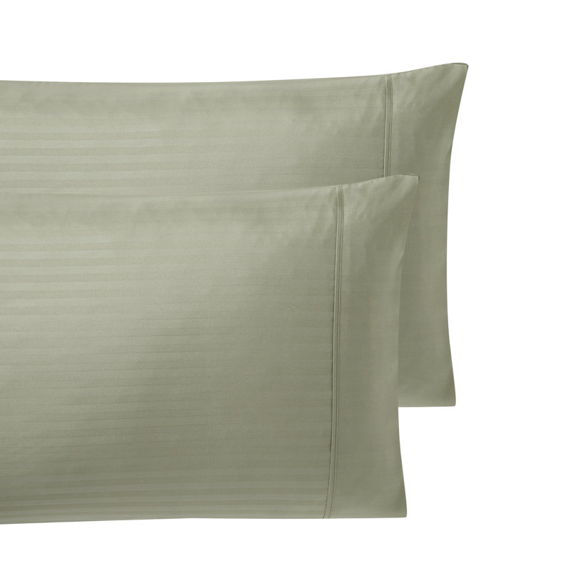 6 Piece Embossed Dobby Stripe Sheet Set, Deluxe Ultra Soft 1500 Series, Double Brushed Microfiber, Sage Striped