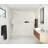 Venus 28 in. x 86.75 in. Fully Frameless Arched Single Fixed Shower Panel-102976608
