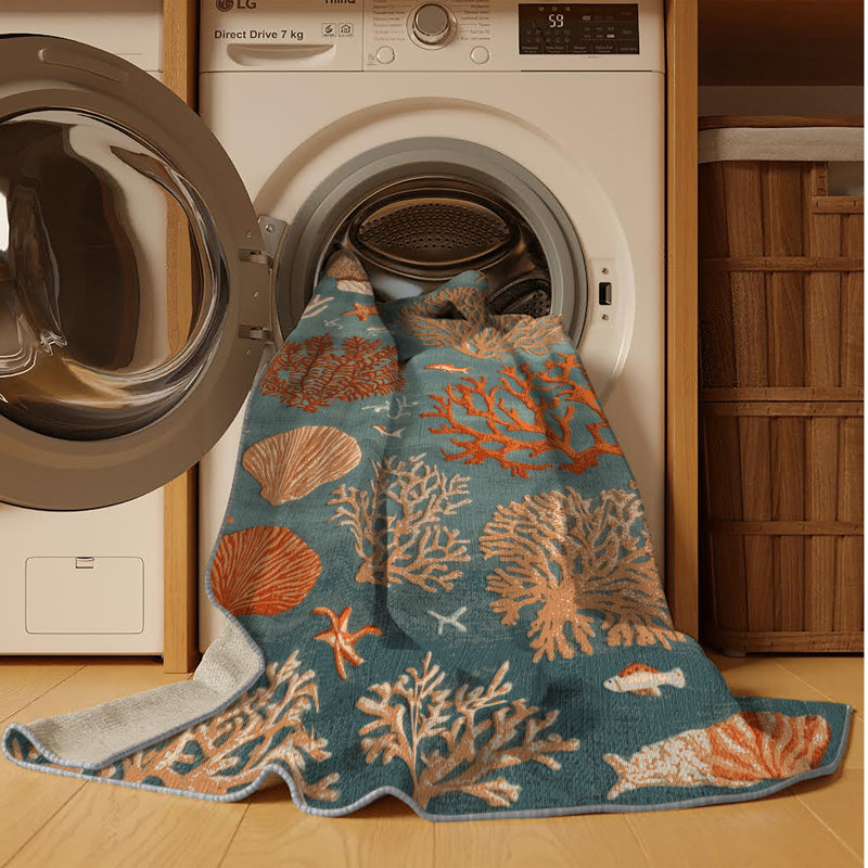 Machine Washable Nature Brown Area Rug, Rectangle 8' x 12'
