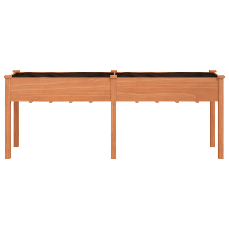 Otterson Wood Planter Box, 29.92" H x 79.92" W x 20.87" D, Brown