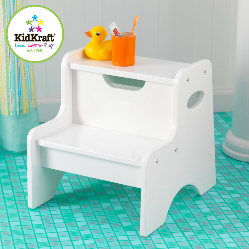 2 - Step Stool, White