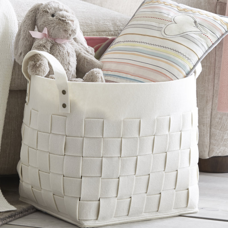 Panier en tissu doodle dog, Ivoire