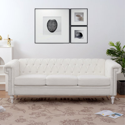 Derriyah 83.68'' Rolled Arms Chesterfield Sofa -  Alcott HillÂ®, 9E7ACC178A4046F28FA8B510CDB2B3DD