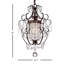 Luminaire suspendu en cristal Connie avec cadre en fer rustique