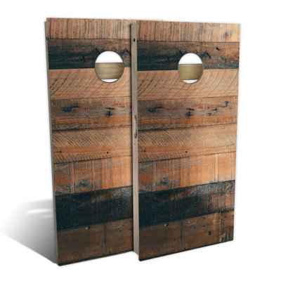 2' X 4' Country Living Reclaimed Pallet Cornhole Board Set With Hole Lights