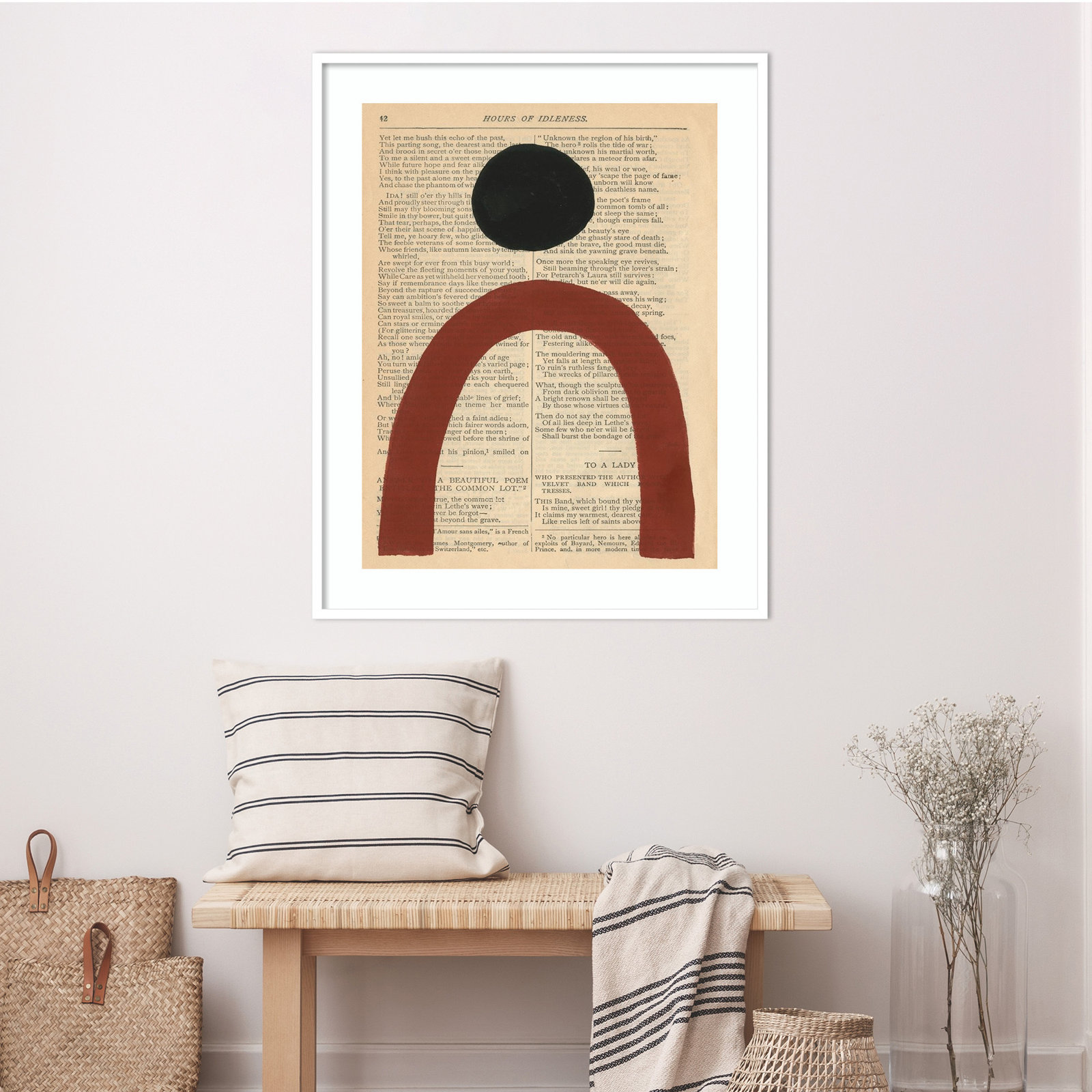 Modern Prose VI by W. Stramel, White Framed Paper, 41.38" H x 33.38" W x 0.88" D