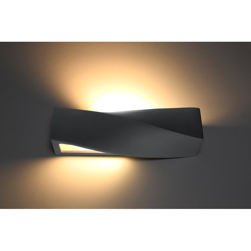 Robeson Ceramic Flush Mounted Sconce, Grey