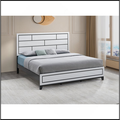 Grand lit (matelas non inclus), blanc