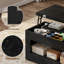 Table basse à plateau relevable de 39,4 po, table basse convertible 4-en-1 avec rangement et compartiment caché, table basse pliante multifonctionnelle à la table de salle à manger pour le salon, petit espace, noir-843348566-843348567