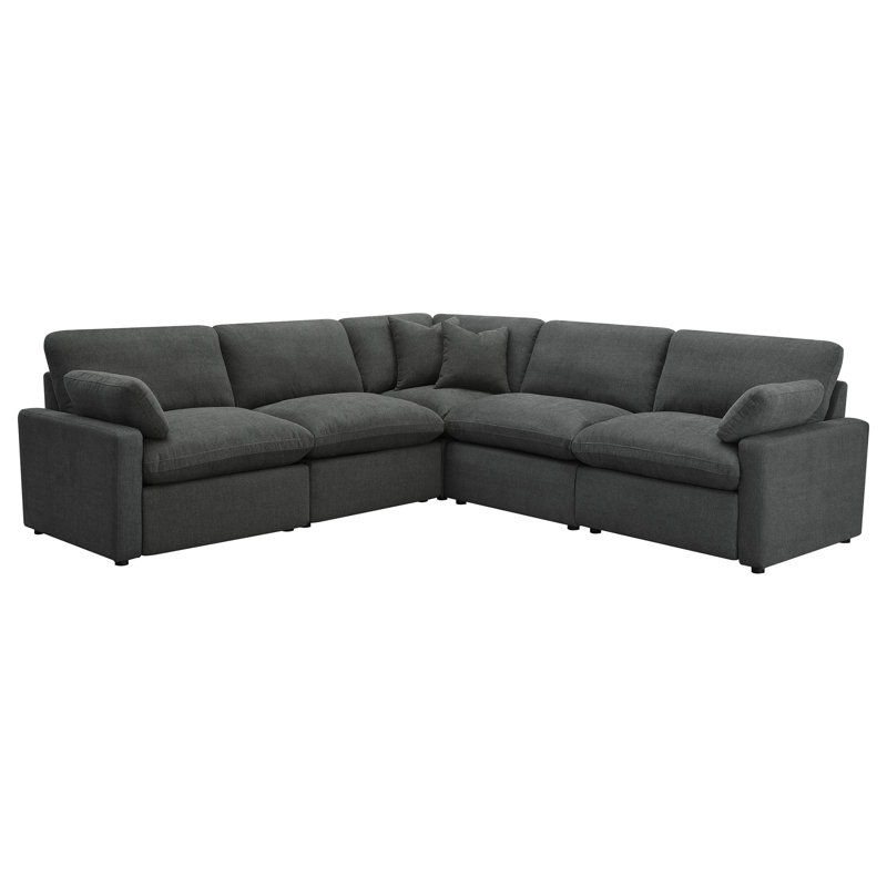 Canapé modulaire inclinable électrique 5 pièces Hollander, Dark Grey