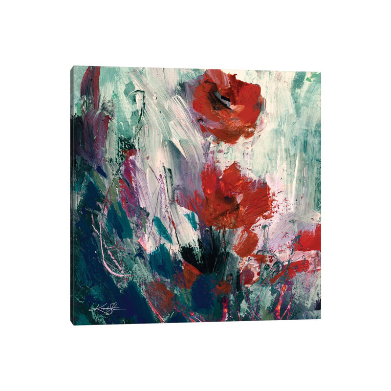 Abstract Floral LXIX-II by Kathy Morton Stanion - Wrapped Canvas Painting, 30.48 cm H x 30.48 cm W