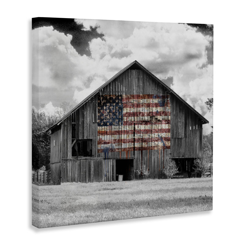 Toile de grange rustique patriotique, design par Sophie 6, H 36 po x l 36 po