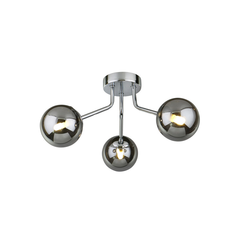 Broadus Glass Spotlight, Chrome, Smoke