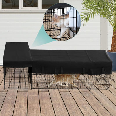 Cat Tunnel With Rust-proof Coating Frame, Stable Cat Tube Toys With Waterproof Fabric Cover, Multi-exit Cat Enclosure For Indoor & Outdoor Cats