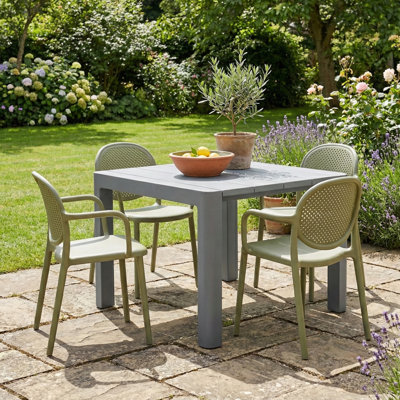 Ackles 4 - Person Patio Dining Set Square Table