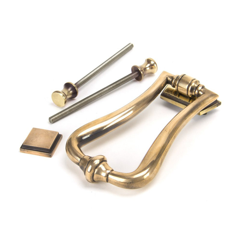 Art Deco Slimline Door Knocker, Polished Bronze