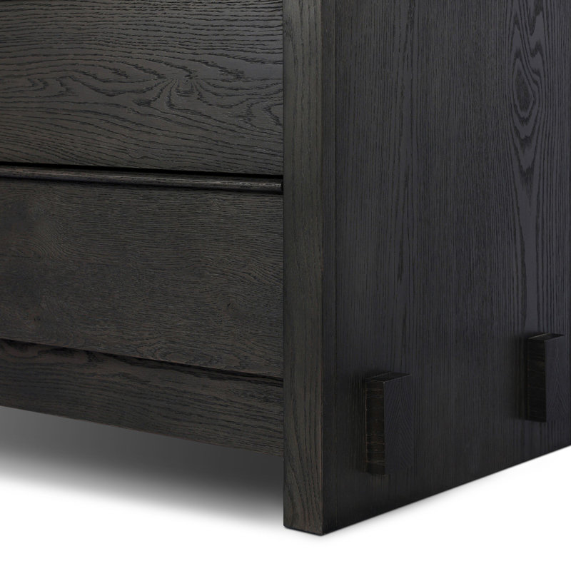 ARAMIS 2 - Drawer Nightstand, Smoked Black Resawn