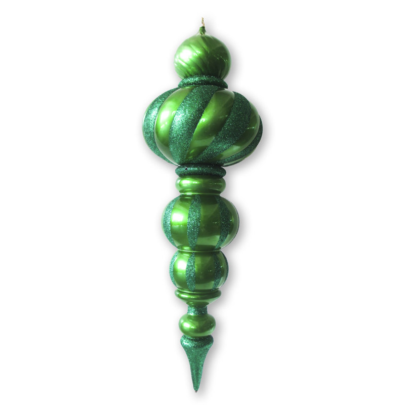 ornement Finial, Vert, H 36 po x l 12 po