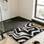 Tapis de bain antidérapant à motif zèbre, noir et blanc, 61 x 109 cm, en microfibre ultra douce, absorbante, à séchage rapide et lavable. Idéal pour le plancher de la salle de bain, la douche, le lavabo, la baignoire et le linge.