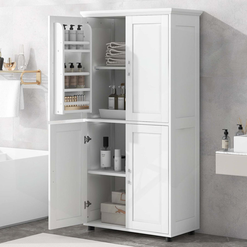 Versatile Freestanding Bathroom Cabinet with Multiple Features for Optimal Storage