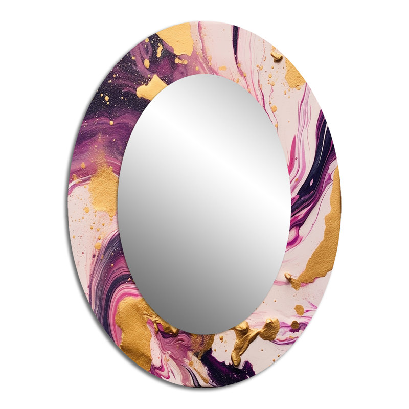 Konen - Miroir abstrait en métal, 40 po x 30 po
