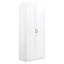 Armoire de rangement moderne Cornelia avec 11 tablettes fixes et réglables de couleur blanche-567334230