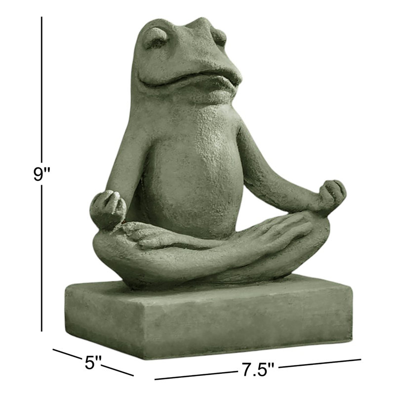 Frog Garden Statue, Copper Bronze