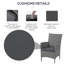 2 - Person Patio Dining Set with Square Table , Cushions Included-1061845606
