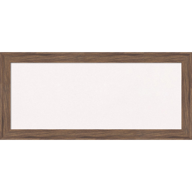 Tableau de bord étroit encadré brun moyen, tableau d'affichage en liège blanc, tableau d'organisation, tableau d'affichage Pin