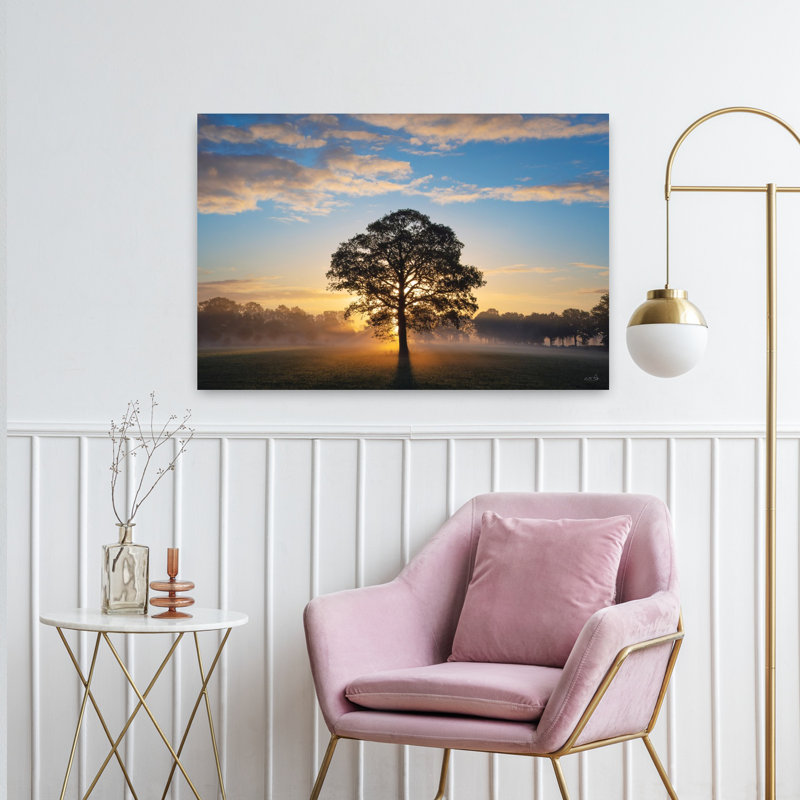 «Quiet Beauty Peaceful Abstract Contemporary Landscape Art», H 24 po x l 36 po