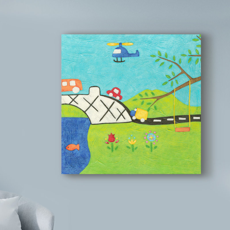 «Far and Away Helecopter», art sur toile, H 35 po x l 35 po x P 2 po