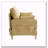 Chenille Upholstered Convertible Chair-1369939315