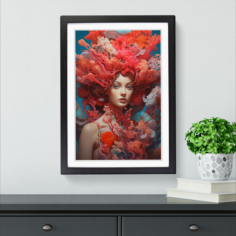 Single Picture Frame Print on Wood, Black Framed, 34cm H x 25cm W