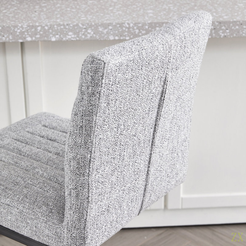 Tabouret de bar - Chaise en tissu avec structure en métal robuste, sièges élégants et confortables pour îlot de cuisine, salon et pub, 2 ensembles