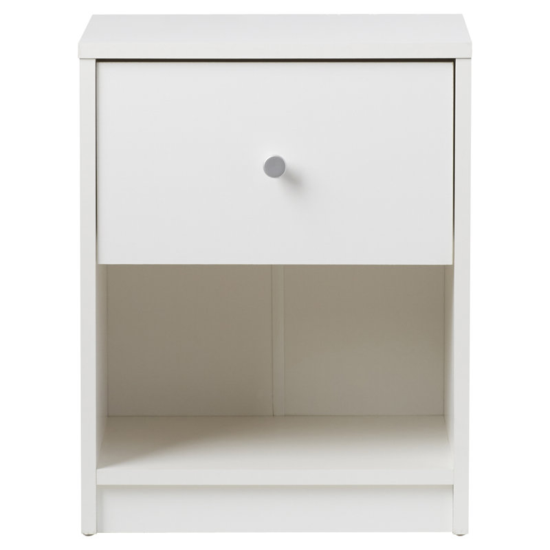 Clanton Small-Space 1 - Drawer Nightstand, White