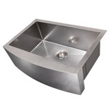 DuraSnow® ZLINE 30" Zermatt Farmhouse Apron Mount Single Bowl Fingerprint Resistant Stainless Steel Kitchen Sink with Bottom Grid