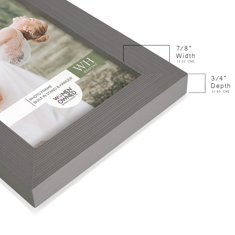Modern Rustic Gray Solid Wood Picture Frame with UV Glass