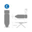 Brabantia Size C Ironing Board with Solid Steam Unit Holder-51099199