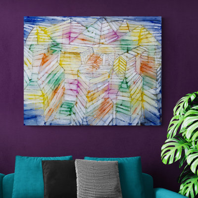 Theater Mountain Construction by Paul Klee - Wrapped Canvas Print