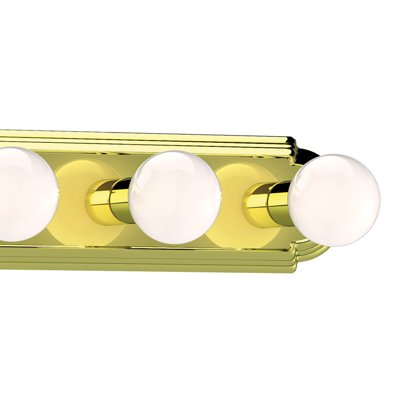 Ermino 6-Light Indoor 36"W Polished Brass Wall Mount Vanity Light Bath Bar