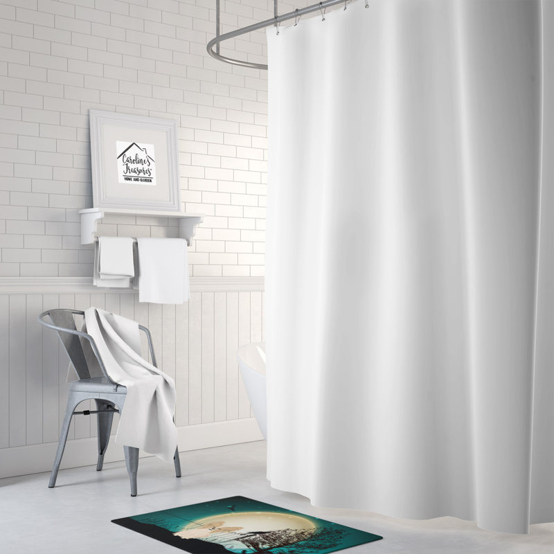 Tapis pour salle de bain Dorismond, Sable / blanc