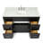 Partham 55'' Single Bathroom Vanity with Carrara Marble Top-67491870