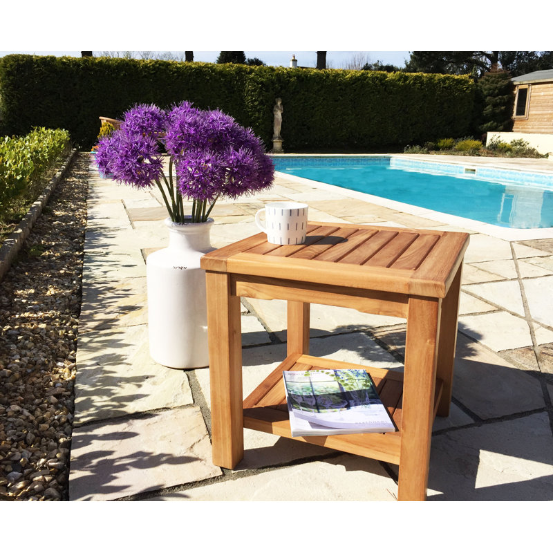 Berryessa Square Teak Solid Wood Outdoor Coffee Table - 45 cm W 45 cm D