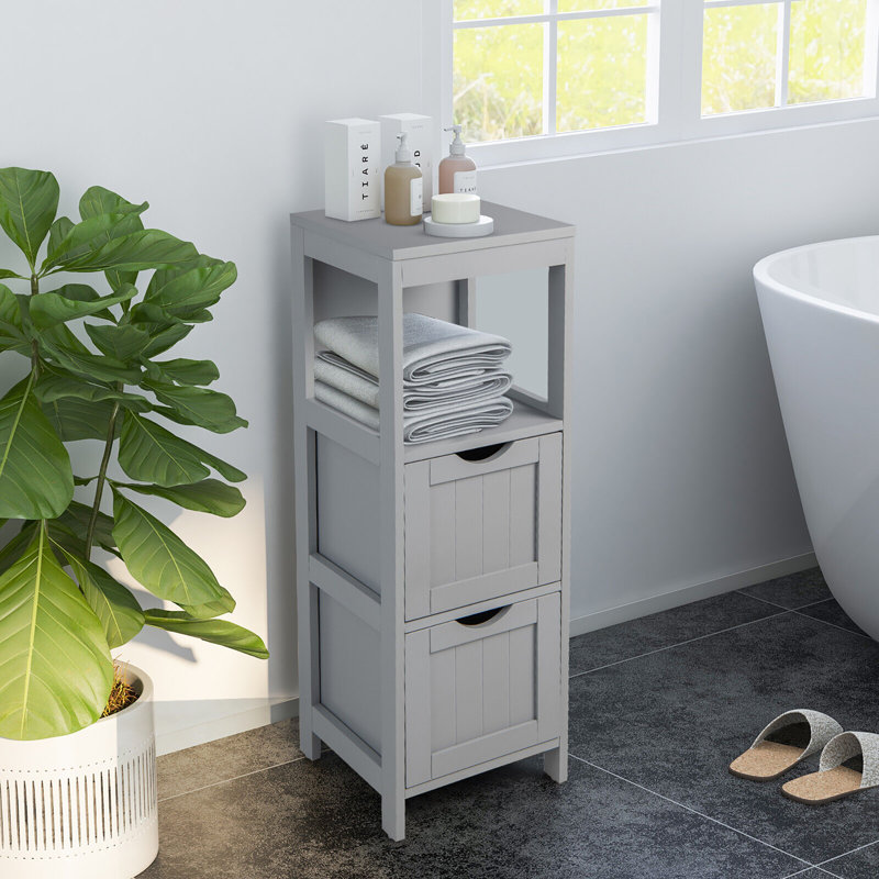 Armoire à linge Maude, gris