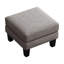 Tabouret en tissu gris - idéal pour le couloir et le salon avec siège épais avec ressorts hélicoïdaux et base en bois massif à haut revêtement en éponge facile à assembler Dimensions 23 x 23 x 17,3 pouces-1551285568