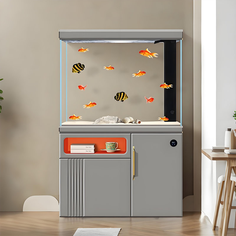 Aquarium en verre gris ultra-transparent écologique