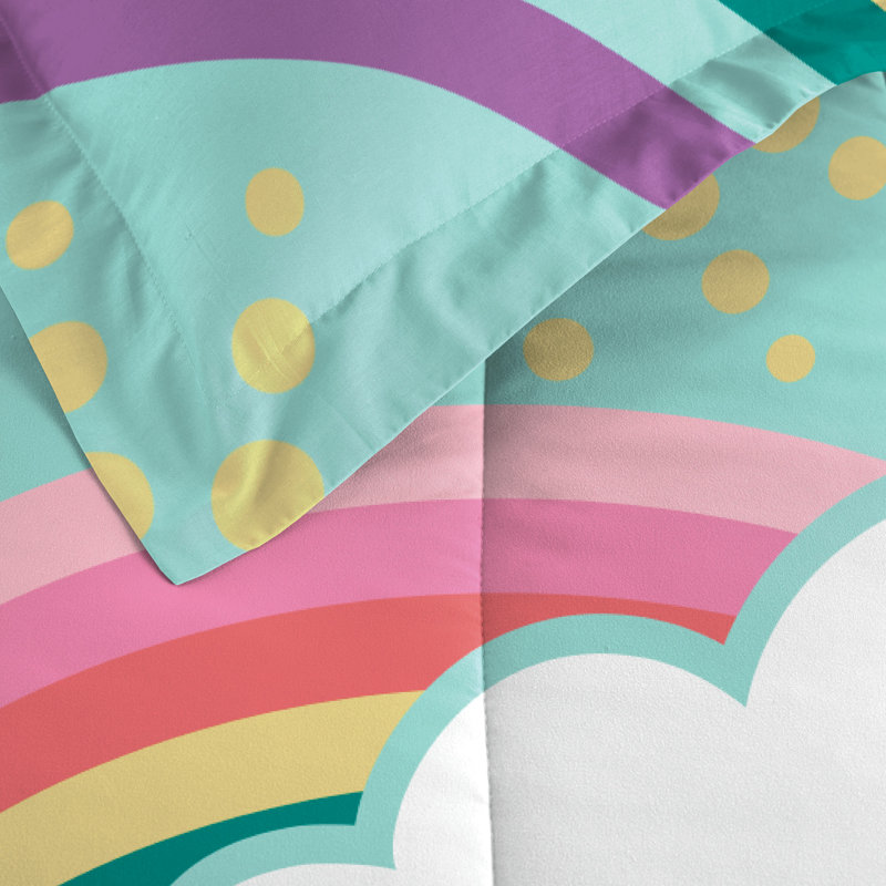 Twin Pink Microfiber Reversible Kids Bed in a Bag Set